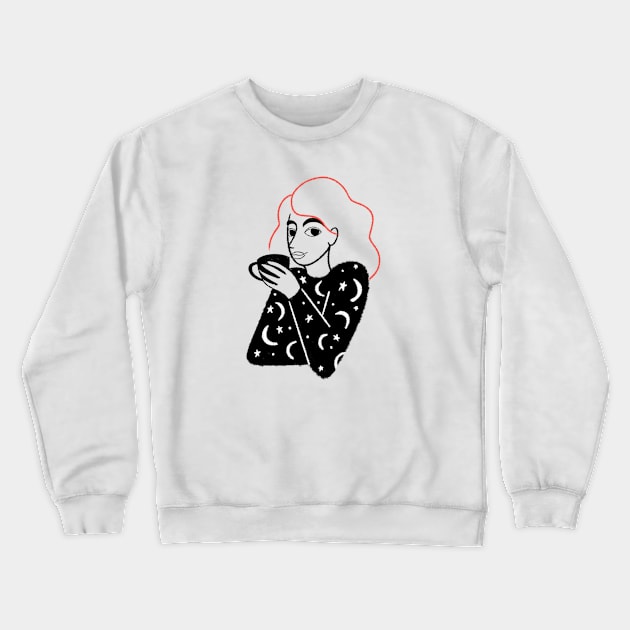 Red Hair Crewneck Sweatshirt by Nicole Marra